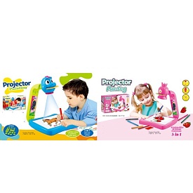 Проектор 8192-8513 слайди-21, картинка, фломастери,бумага,губка,2 види,світло,бат.,кор.,39,5-24-7см. - 1 - smarttoys.com.ua