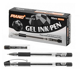 Ручка гелева, чорна, 0,7мм, РG-333, Piano - 1 - smarttoys.com.ua