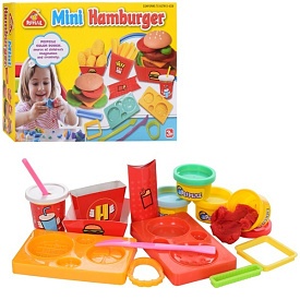 Тісто для ліплення 6816 гамбургер, 4 кол. (баноч. з криш.),аром.,формочки,інструм.,кор.,25-18-6,5см. - 1 - smarttoys.com.ua