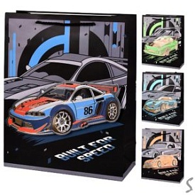 Пакет подарунковий паперовий S "Speed 3D" 18*23*10см R98496-S - 1 - smarttoys.com.ua