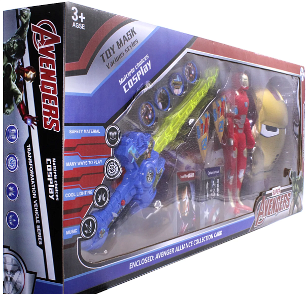 Набір героя 564-877 /878/879/880 (12) 4 види, на батарейках, герой, запускач, підсвічування меча та маски, звук, в коробці - 2 - smarttoys.com.ua