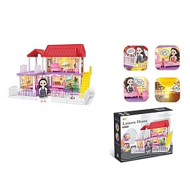 Будиночок 666-1A 2 поверхи, меблі, лялька, світло, бат. (табл.), кор., 36-28,5-10 см. - 1 - smarttoys.com.ua