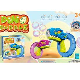 Мильні бульбашки BE-001B пістолет(динозавр)світ,акум,USB,запас.2 кольори.кор.19,5-20-11,5см - 1 - smarttoys.com.ua