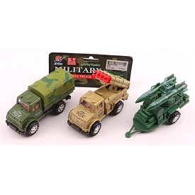 Спецтехніка 8623 військова, інерц., 2 шт., причіп, 2 види, кул., 15,5-29-5 см. - 1 - smarttoys.com.ua