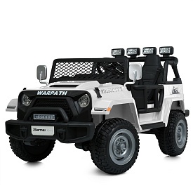 Джип M 6108EBLR-1(24V) радіокер.2,4G, 4мот. 90W,1акум24V7AH,EVA,USB,BT,світло,муз,шкіра, білий - 1 - smarttoys.com.ua