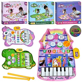 Килимок YYD-01-02-03 піаніно, барабани, палички 2 шт., 3 види, муз., світло, бат., кор., 29-26-5 см. - 1 - smarttoys.com.ua