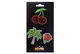 Термо наклейки на текстиль, (180 градусів, 15-20 секунд в залежності від товщини тканини) "вишеньки зі стразами" - 1 - smarttoys.com.ua