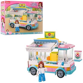 Конструктор SLUBAN M38-B0797 "Girls Dream": Автобус медичної допомоги, 195 дет. - 1 - smarttoys.com.ua