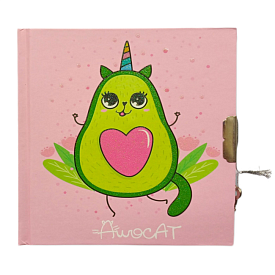 Блокнот дитячий на замочку 135x135mm, 70g, 60 л, Авокадо - 1 - smarttoys.com.ua