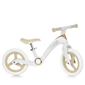 Біговел дитячий 12 д. MBB 1057 White 2 кол PU,обода PP,нейлон.рама, світло,білий, кор. - 1 - smarttoys.com.ua