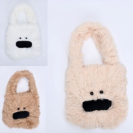 Сумочка FG240327186M 2 довгі ручки, 1 відділення, затібка-кнопка, плюш, 3 кольори, кул., 26-12-8 см. - 1 - smarttoys.com.ua