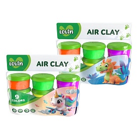 9 кольорів ТМ Lovin Набір для ліплення з повітряним пластиліном в стаканчиках - 1 - smarttoys.com.ua