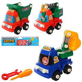 Конструктор 826 B на шурупах, будтехніка,  інструменти, 3 види, кул., 19-18-10 см. - 1 - smarttoys.com.ua