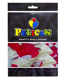 Кульки латексні Pelican 12"(30сm) ""Cерце"" 5-стор  50шт - 1 - smarttoys.com.ua