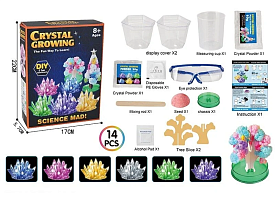 Кристали 863-16 (144) основи для дерева, окуляри, рукавички, склянка, посудина, кристалічний порошок, інструкція, в коробці - 1 - smarttoys.com.ua