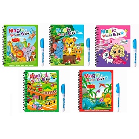 Книжка для малювання MG-011-4-5-6-8 для малювання водою, 5 видів, кул., 15-19-1см. - 1 - smarttoys.com.ua