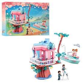 Конструктор SLUBAN M38-B0771 "Girls Dreams": будинок на дереві, катер, фігурки, 417 дет. - 1 - smarttoys.com.ua