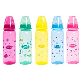 LI 138 Пляшка кольорова 250 мл з силіконовою соскою - 1 - smarttoys.com.ua