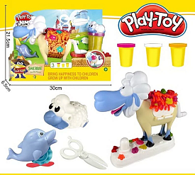 Тісто для ліплення SM 8066 (48/2) екструдер, 3 баночки з тістом, у коробці - 1 - smarttoys.com.ua