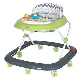 Ходунки ME 1049 HAPPY Lemon Green, колес 8 шт., муз., світло, бат, зелений, 64-60-54 см. - 1 - smarttoys.com.ua