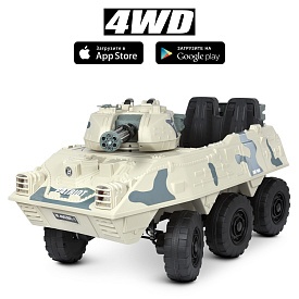 Танк M 4862BR-1 2,4G, 1акум. 12V7AH, 2 мотори 35W, муз., світло, MP3, USB, білий. - 1 - smarttoys.com.ua