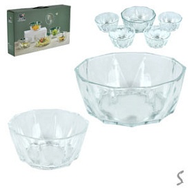 Салатник скло 5пр/наб 750/300мл., R10431 - 1 - smarttoys.com.ua