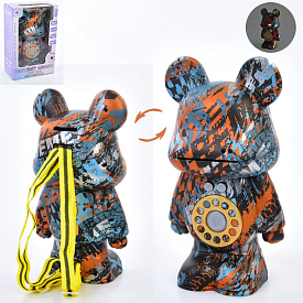 Банківський термінал TZ-56B ведмедик,сейф/скарбничка,відбиток,монети,2 кольори,муз.,світло,бат.,кор. - 1 - smarttoys.com.ua