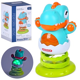 Музична іграшка RJ6820A динозавр,пружина,танцює,2 режими гучності,муз.,світло,бат.,кор.,18,5-30,5-18 - 1 - smarttoys.com.ua