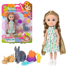 Лялька 618-18 тварини 3шт, посуд, продукти, лист, 16,5-23,5-4,5 см. - 1 - smarttoys.com.ua