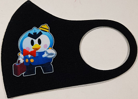 Маска Pitta Print S Brawl Stars Мистер Пи Black																						 - 1 - smarttoys.com.ua