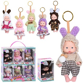 Пупс 221A-11 брелок/аксесуар для сумки, 6 видів, кор., 6шт. в диспл., 23,5-24-6см. - 1 - smarttoys.com.ua