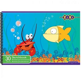 /Альбом для малювання, А4, 30 аркушів, 120 г/м2, на пружині, KIDS Line - 1 - smarttoys.com.ua