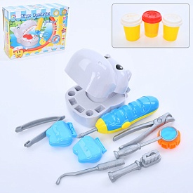 Пластилін MK 5311 3кольори(баноч.з кришкою),аром.,стоматолог,щелепи,інструменти,бормашина,бат.,кор. - 1 - smarttoys.com.ua