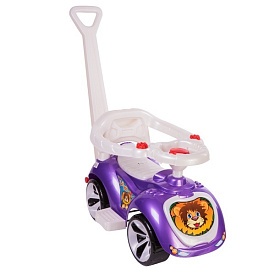 Машина-Каталка ЛАПКА з ручкою Бузкова  - 1 - smarttoys.com.ua