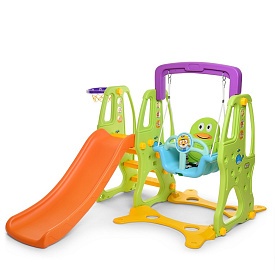 Гірка-гойдалка HF-H002 пласт., гірка, гойдалка, баскет. кільце, 150-120-177 см. - 1 - smarttoys.com.ua