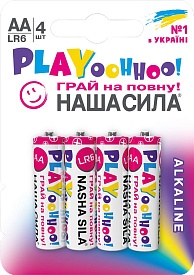 Батарейка НАША СИЛА PLAY AA (LR6) 4 на блістері - 1 - smarttoys.com.ua