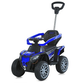 Квадроцикл M 6126EBLR-4 2,4Gрадіок,3в1(кат.-толок.,бат.ручка),1*6V4,5AH,1*25W,MP3,USB,ВТ,TF,EVA,сині - 1 - smarttoys.com.ua