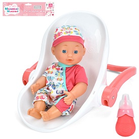 Пупс C-03 п'є-пісяє, люлька-переноска, пляшечка, кул., 27-51-13 см. - 1 - smarttoys.com.ua
