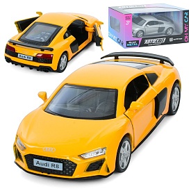 Машина AS-3113 АвтоСвіт, Audi R8 2019,мет.,інерц.,відч. двері,гум. колеса,2 кольори,кор.,15,5-7-7см. - 1 - smarttoys.com.ua
