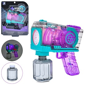 Мильні бульбашки P81618A пістолет/бластер, запаска, світло, бат., бліст., 27,5-22-7см. - 1 - smarttoys.com.ua