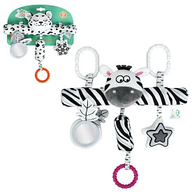 Підвіска HB 0102 AB на коляску/на ліжко,тварина,дзеркало,пискавка,брязкальце,плюш,2види,лист.,19-29 - 1 - smarttoys.com.ua