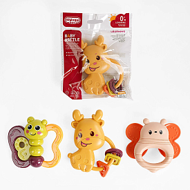 Брязкальце 668-61 A (720/3) 3 види, тваринка, в пакеті, ВИДАЄТЬСЯ ТІЛЬКИ МІКС ВИДІВ - 1 - smarttoys.com.ua