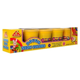 Тісто для ліплення 3772 5 кольорів (баноч. з кришкою), неоновий, кор., 35-9-8 см. - 1 - smarttoys.com.ua