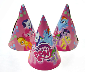 Ковпак святковий 15 см, "Маленькі Поні" упаковка 20 шт - 1 - smarttoys.com.ua