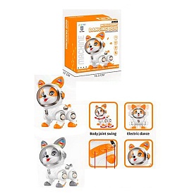 Музична іграшка 0846 собака, ходить/танцює, 2 кольори, муз., світло, бат., кор.,16,5-19,5-12 см. - 1 - smarttoys.com.ua