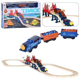 Залізниця 4147 148-82,8-16см., локомотив, 2 вагони, 43 пр., муз.,  бат., кор., 49-31,5-9,5 см. - 1 - smarttoys.com.ua