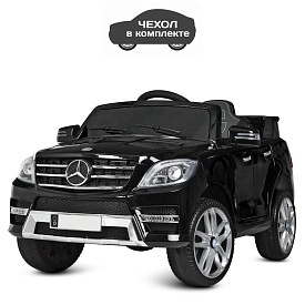 Джип M 3568EBLRS-2 радіокер.2,4G,2мот.25W,акум.12V7Ah PRO, кол.EVA,відч.двері,шкір.сидін.,фарб.чорн. - 1 - smarttoys.com.ua