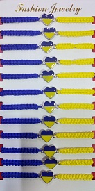 Браслет патріотичний, жовто-блакитне серце * 100 * 12 - 1 - smarttoys.com.ua