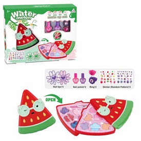 Косметика JYN-205 кавун,2 яруси,тіні,набір для манік.лак2шт,наліп,накл.нігті.кабл.2шт.кор.32,5-25-6с - 1 - smarttoys.com.ua