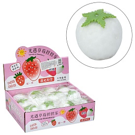 Іграшка MS 4300 полуниця, змінює колір, антистрес, борошно, 12 шт. в диспл., кул., 22,5-18-6,5 см. - 1 - smarttoys.com.ua